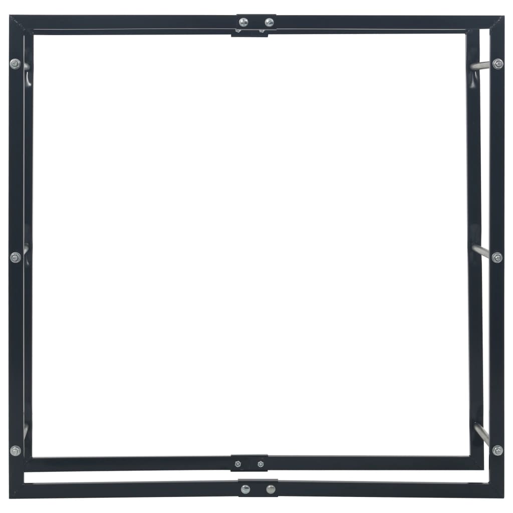 vidaXL Firewood Rack Black 100x25x100 cm Steel 3