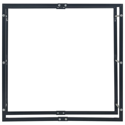 vidaXL Firewood Rack Black 100x25x100 cm Steel 3