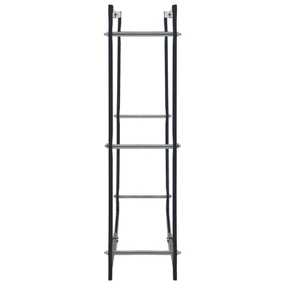 vidaXL Firewood Rack Black 100x25x100 cm Steel 4