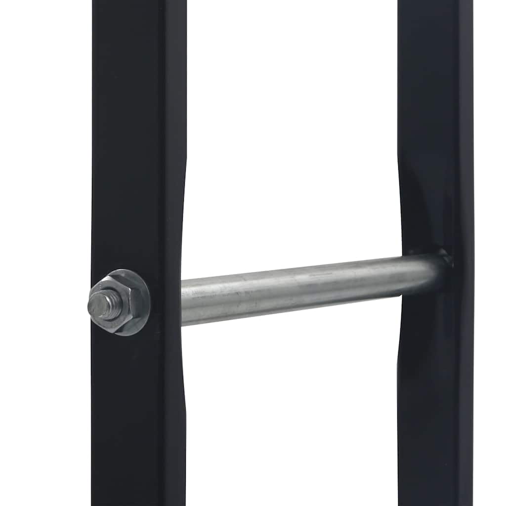 vidaXL Firewood Rack Black 100x25x100 cm Steel 5