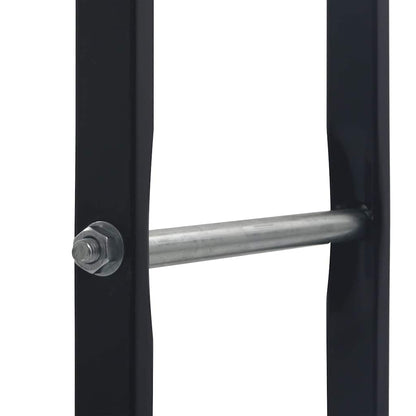 vidaXL Firewood Rack Black 100x25x100 cm Steel 5