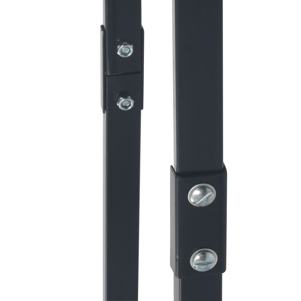 vidaXL Firewood Rack Black 100x25x100 cm Steel 6