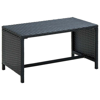 vidaXL Coffee Table Black 70x40x38 cm Poly Rattan 1