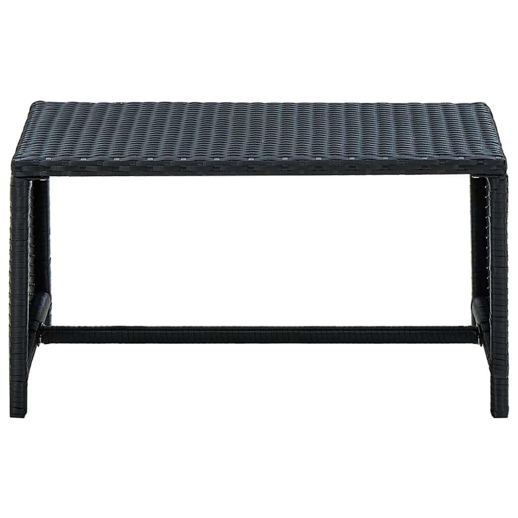 vidaXL Coffee Table Black 70x40x38 cm Poly Rattan 2