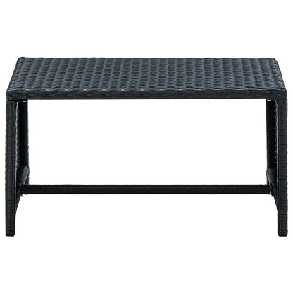 vidaXL Coffee Table Black 70x40x38 cm Poly Rattan 2