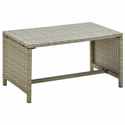 vidaXL Coffee Table | Beige | PE Rattan, Powder-Coated Steel | 70 cm Table 1