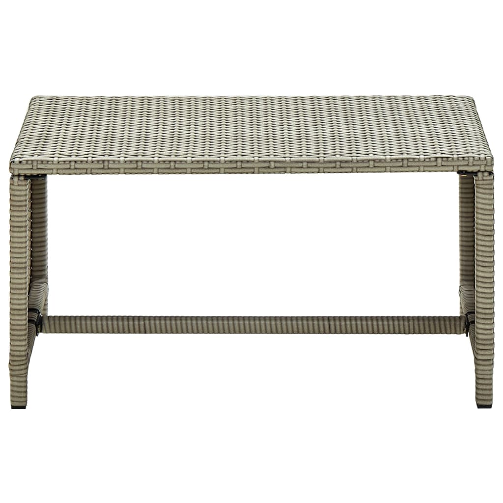 vidaXL Coffee Table | Beige | PE Rattan, Powder-Coated Steel | 70 cm Table 2