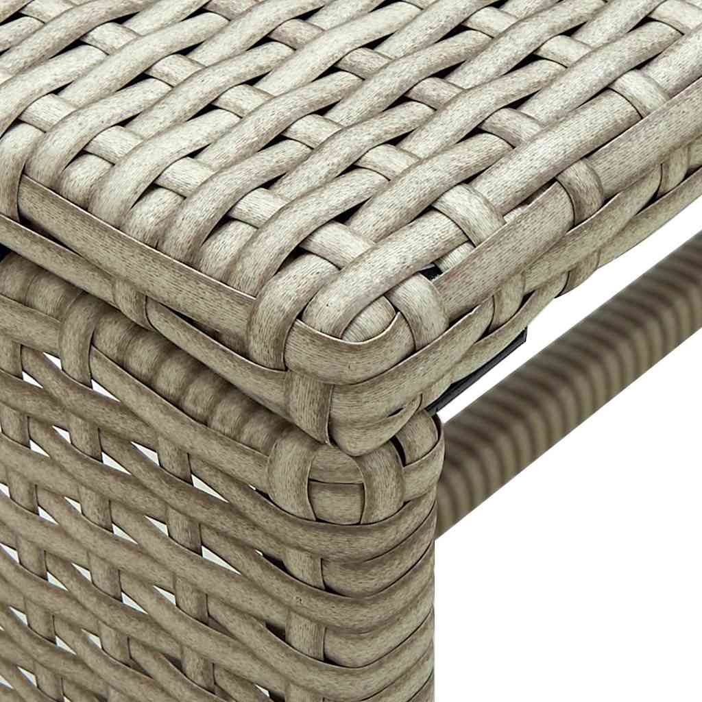 vidaXL Coffee Table | Beige | PE Rattan, Powder-Coated Steel | 70 cm Table 3