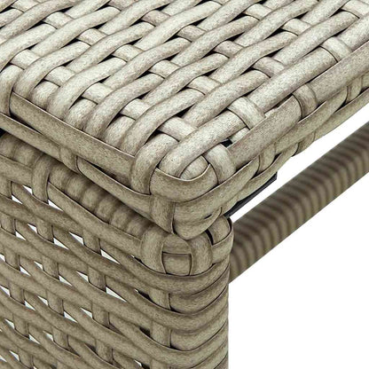 vidaXL Coffee Table | Beige | PE Rattan, Powder-Coated Steel | 70 cm Table 3
