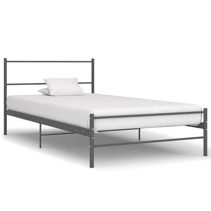 Bed Frame without Mattress Metal Grey