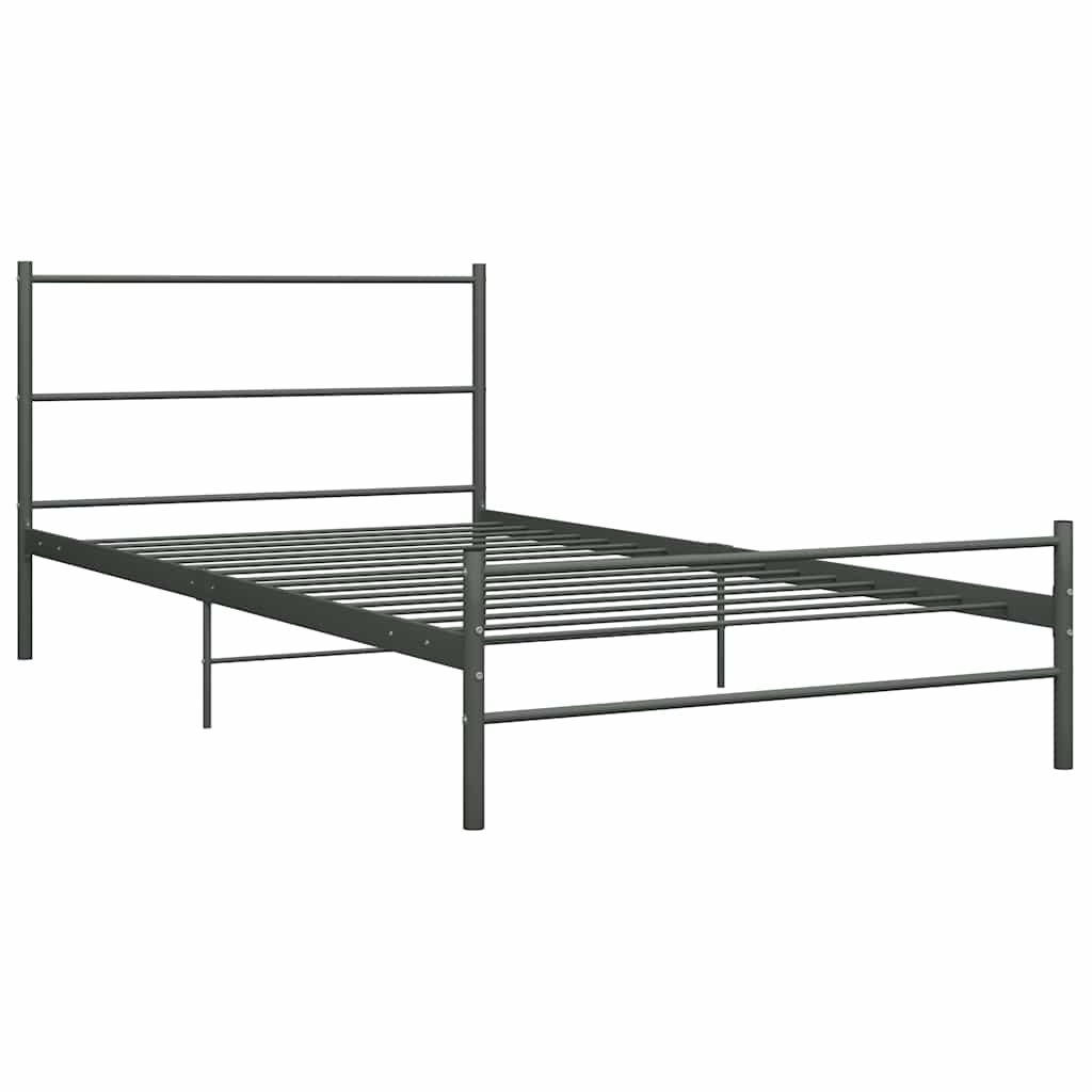 Bed Frame without Mattress Metal Grey