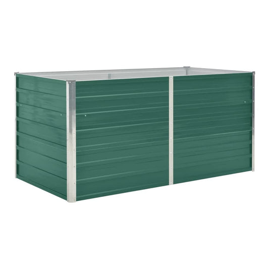 Garden Raised Bed Galvanised Steel Green 160 cm 77 cm 80 cm