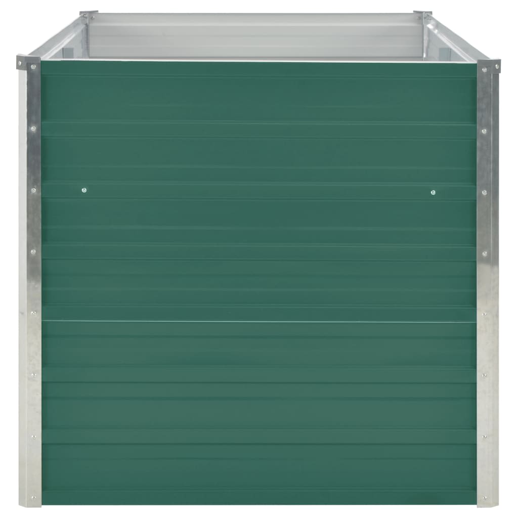 vidaXL Raised Garden Bed | Green | Galvanised Steel | 160x80x77 cm | Durable 4