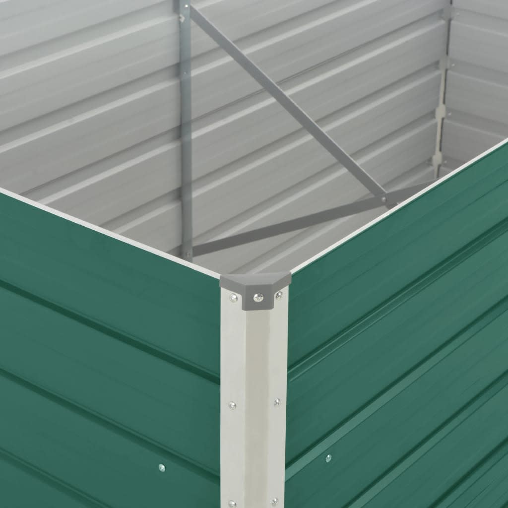 vidaXL Raised Garden Bed | Green | Galvanised Steel | 160x80x77 cm | Durable 5