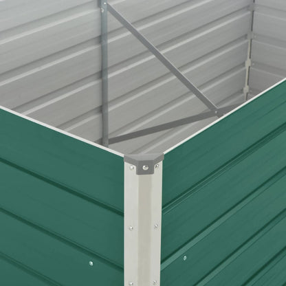vidaXL Raised Garden Bed | Green | Galvanised Steel | 160x80x77 cm | Durable 5