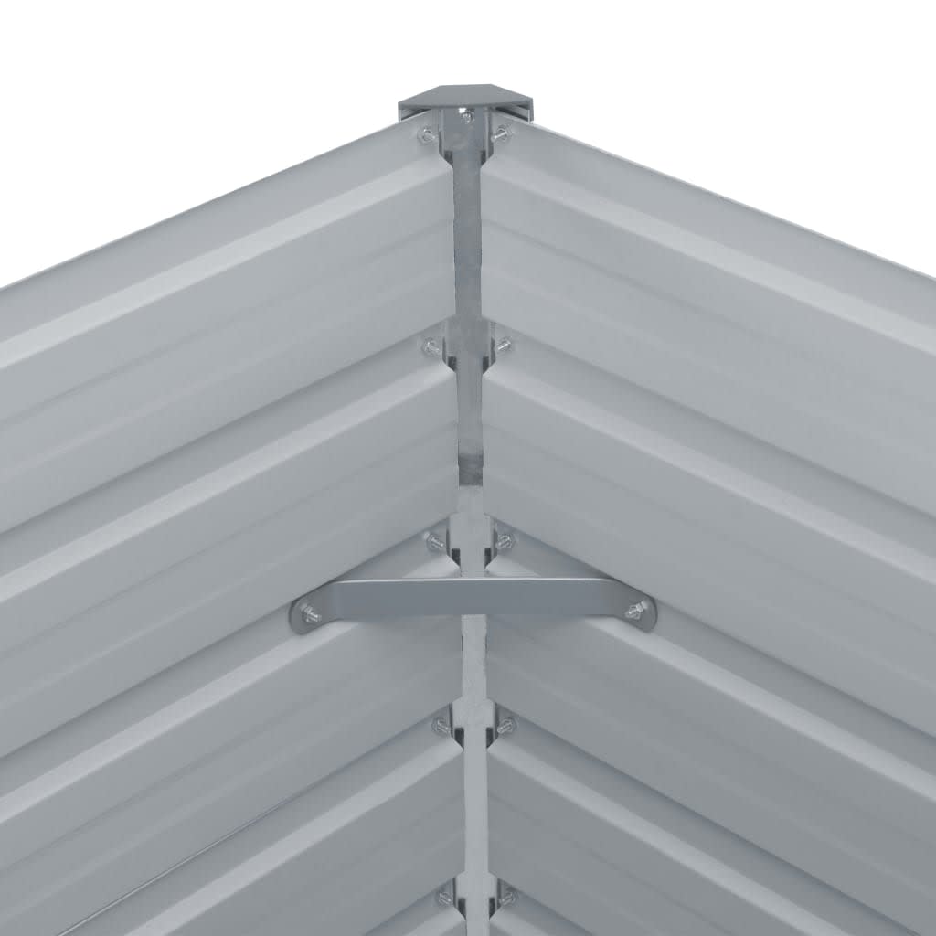 vidaXL Raised Garden Bed | Green | Galvanised Steel | 160x80x77 cm | Durable 6