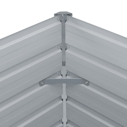 vidaXL Raised Garden Bed | Green | Galvanised Steel | 160x80x77 cm | Durable 6