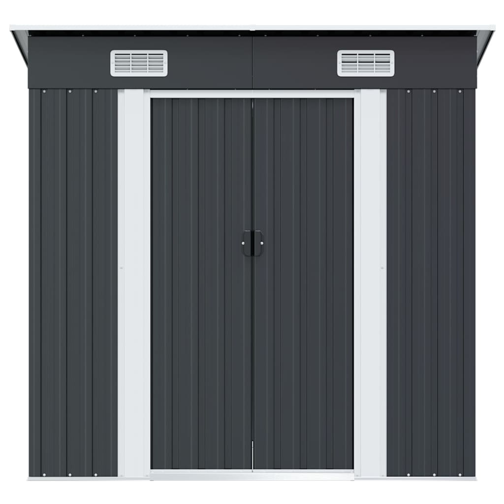 vidaXL Garden Shed | Anthracite | Galvanised steel | 190 x 124 x 181 cm 5