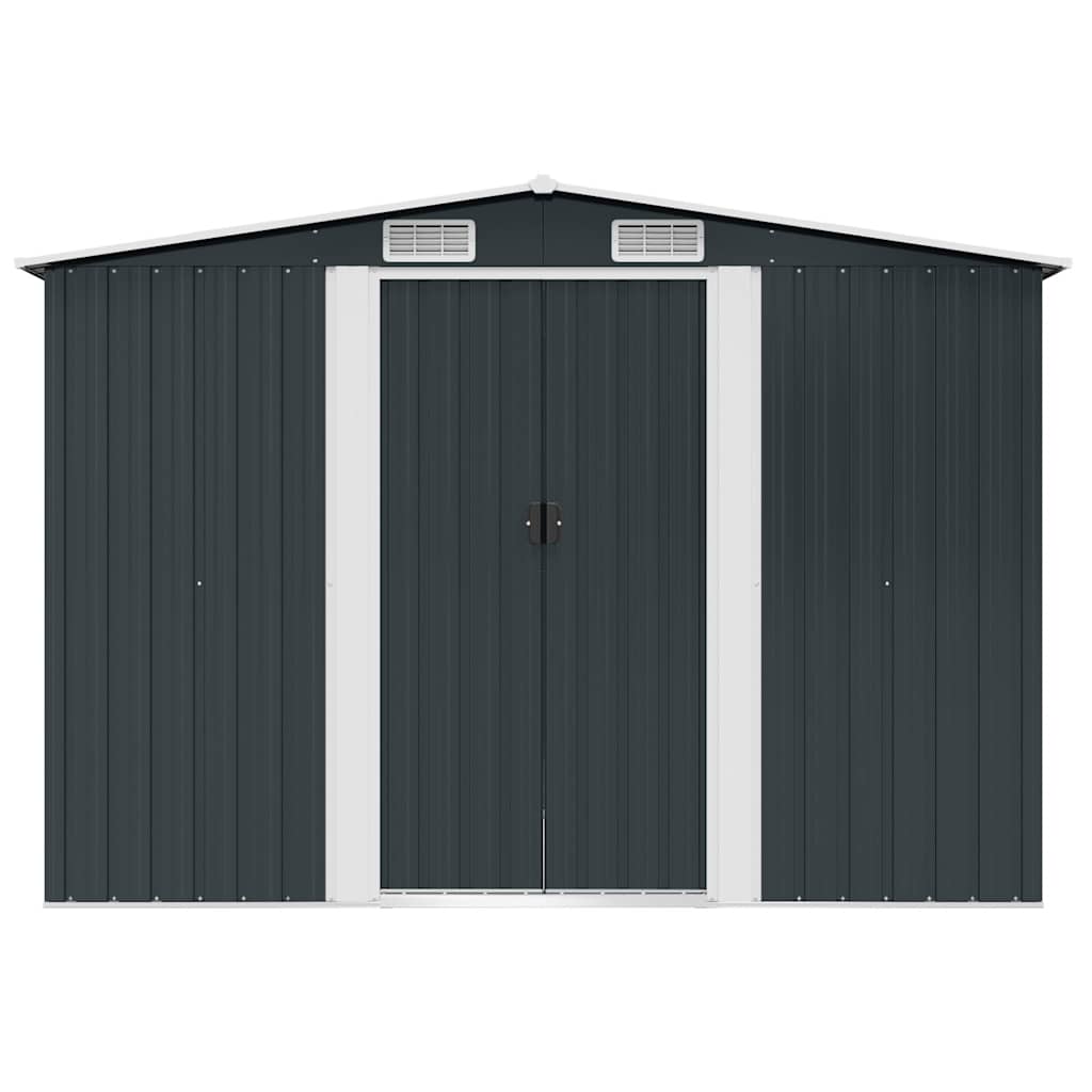 vidaXL Garden Shed | Anthracite | Galvanised steel | 257x205x178 cm 5