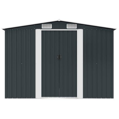 vidaXL Garden Shed | Anthracite | Galvanised steel | 257x205x178 cm 5