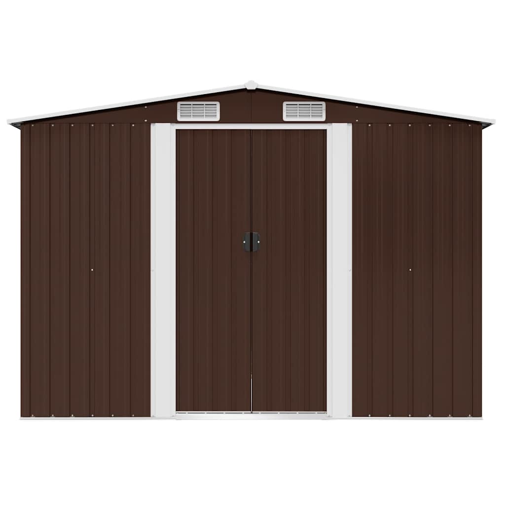 vidaXL Garden Shed | Brown | Galvanised steel | Large | Garden Shed 4