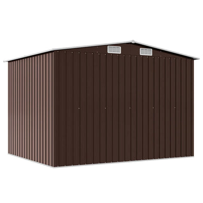 vidaXL Garden Shed | Brown | Galvanised steel | Large | Garden Shed 6