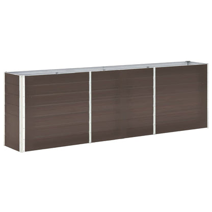 vidaXL Garden Raised Bed Galvanised Steel 240x40x77 cm Brown 2
