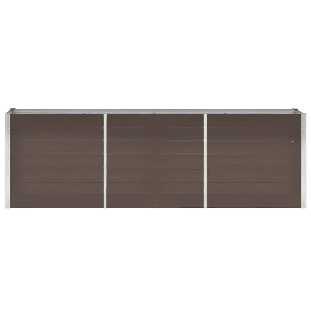 vidaXL Garden Raised Bed Galvanised Steel 240x40x77 cm Brown 4