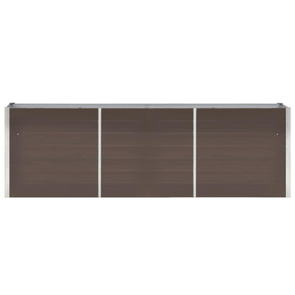 vidaXL Garden Raised Bed Galvanised Steel 240x40x77 cm Brown 4