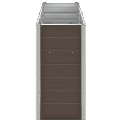 vidaXL Garden Raised Bed Galvanised Steel 240x40x77 cm Brown 5