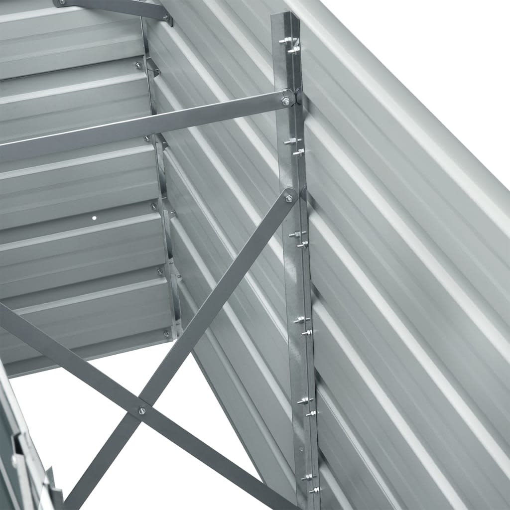 vidaXL Garden Raised Bed Galvanised Steel 240x40x77 cm Brown 6