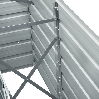vidaXL Garden Raised Bed Galvanised Steel 240x40x77 cm Brown 6