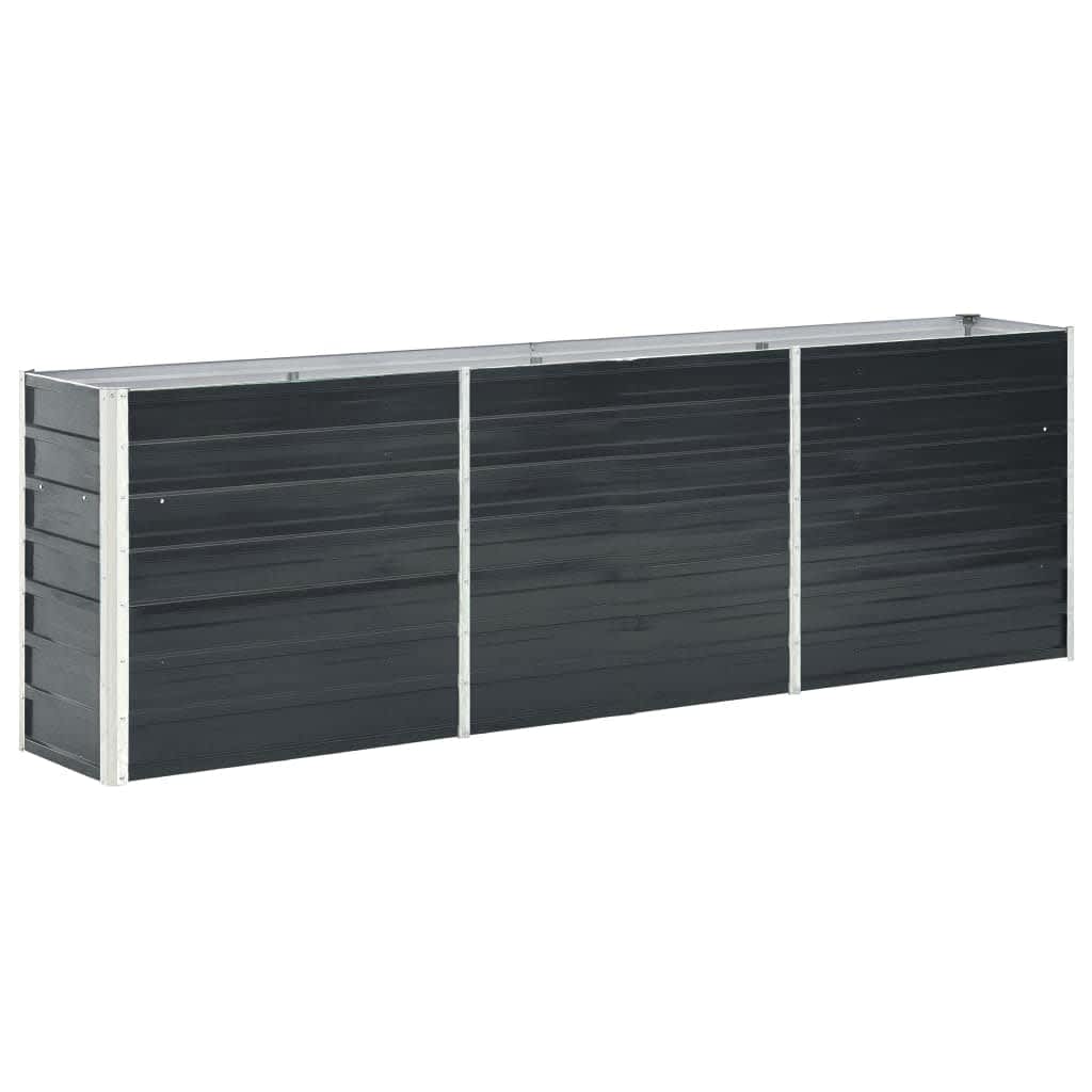 vidaXL Raised Bed | Anthracite | Galvanised Steel | 240x40x77 cm | Raised Bed 2