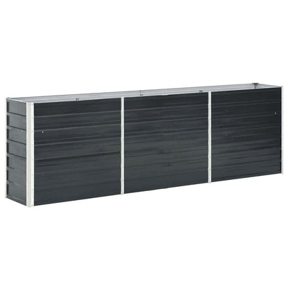 vidaXL Raised Bed | Anthracite | Galvanised Steel | 240x40x77 cm | Raised Bed 2