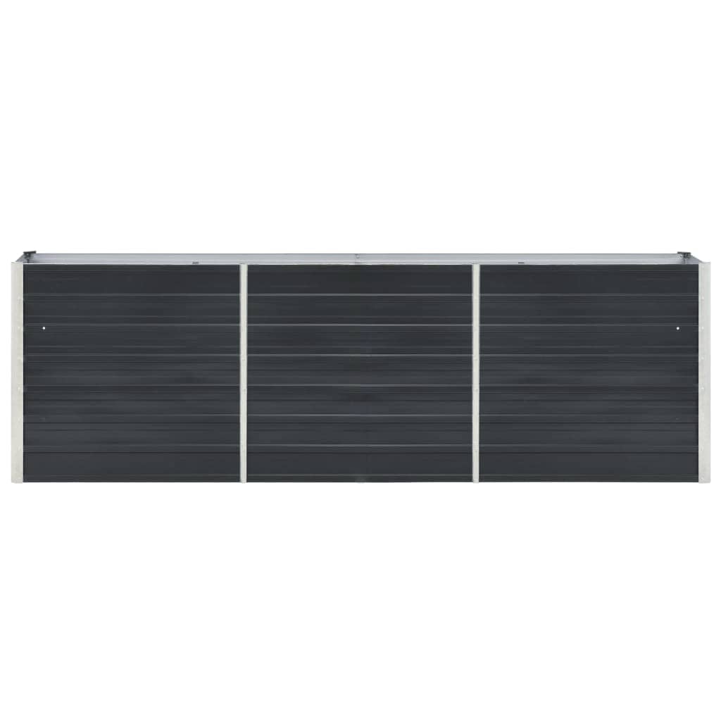 vidaXL Raised Bed | Anthracite | Galvanised Steel | 240x40x77 cm | Raised Bed 4