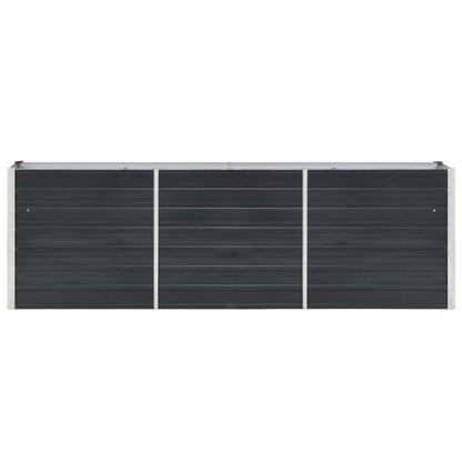 vidaXL Raised Bed | Anthracite | Galvanised Steel | 240x40x77 cm | Raised Bed 4