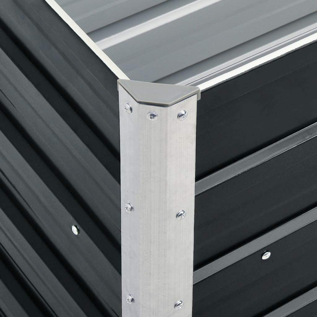 vidaXL Raised Bed | Anthracite | Galvanised Steel | 240x40x77 cm | Raised Bed 6