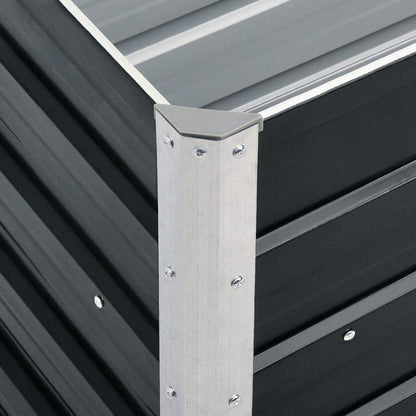 vidaXL Raised Bed | Anthracite | Galvanised Steel | 240x40x77 cm | Raised Bed 6