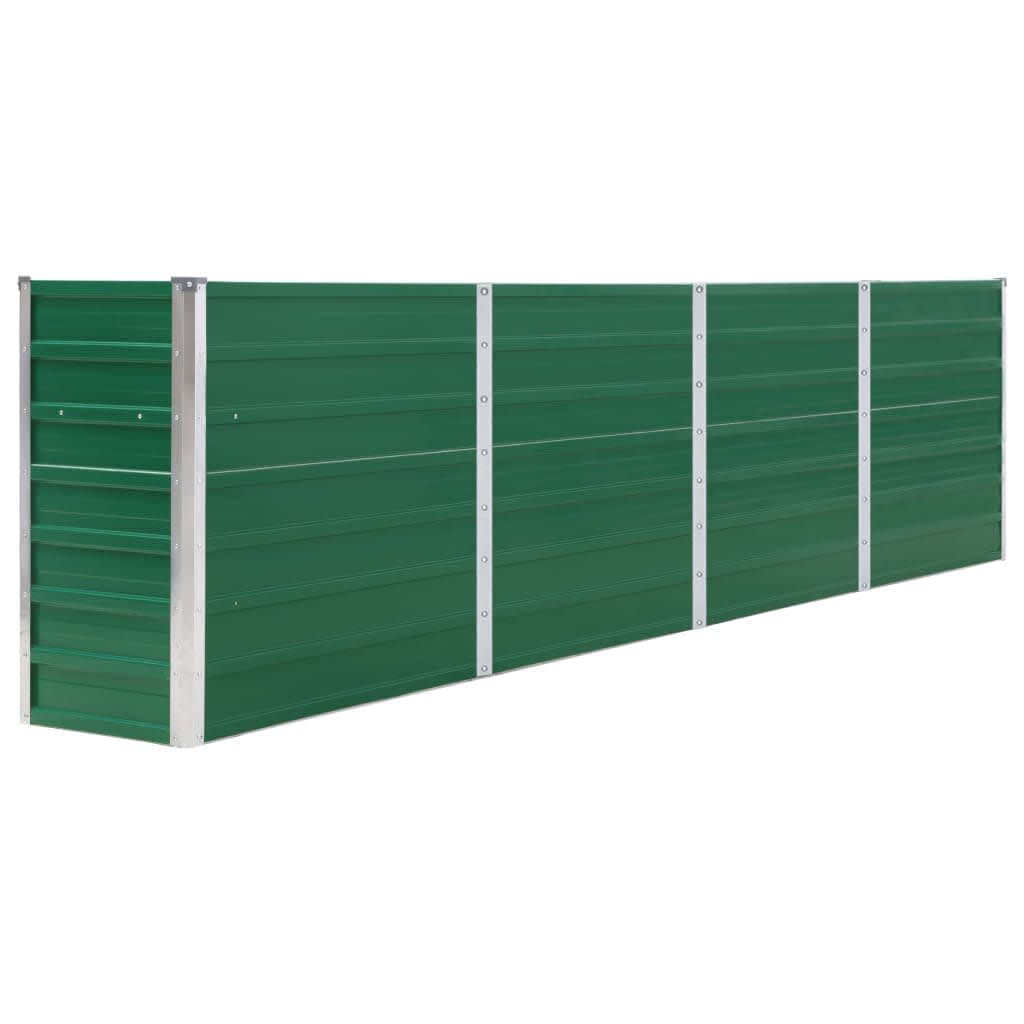 vidaXL Raised Garden Bed | Green | Galvanised steel | Large | Sturdy 2