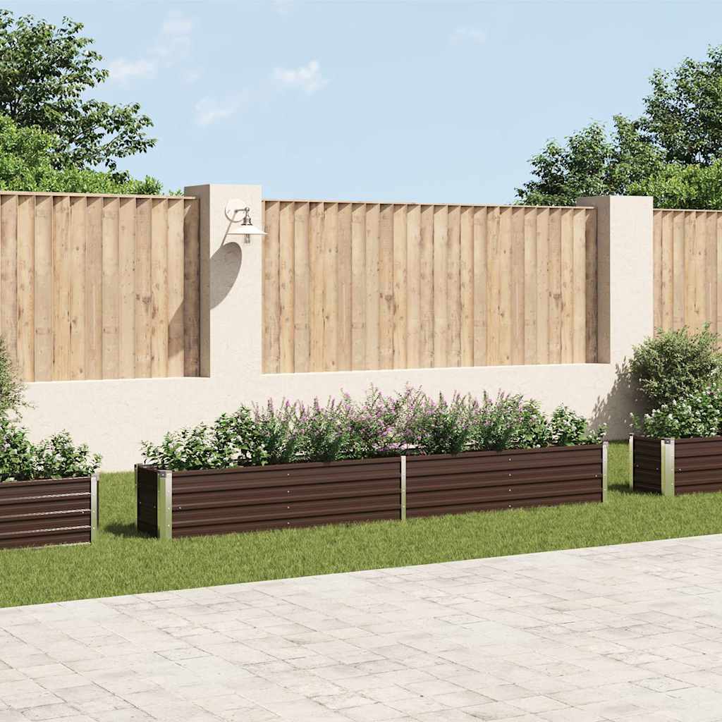 vidaXL Raised Bed | Brown | Galvanised steel | Large | Heavy Weight Endurance 1