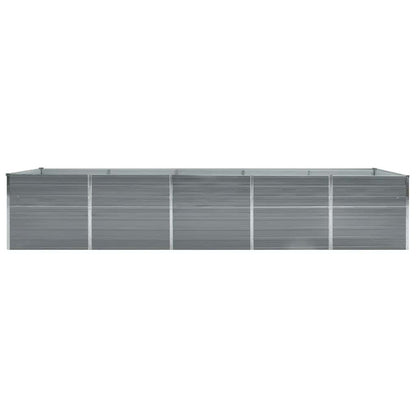 vidaXL Garden Raised Bed Galvanised Steel 400x80x45 cm Grey 3