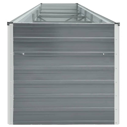 vidaXL Garden Raised Bed Galvanised Steel 400x80x45 cm Grey 4