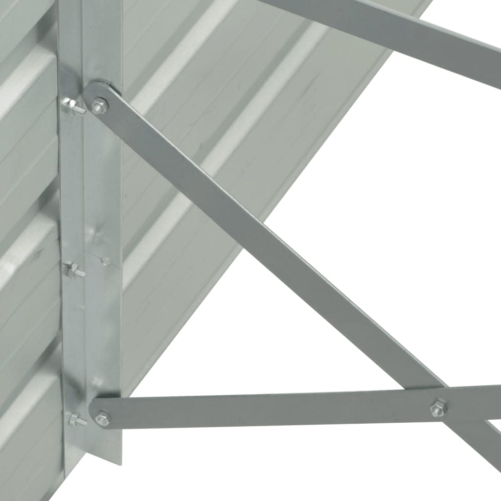 vidaXL Garden Raised Bed Galvanised Steel 400x80x45 cm Grey 5