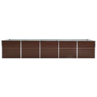 Garden Raised Bed Brown Galvanised Steel 400 cm 45 cm 80 cm