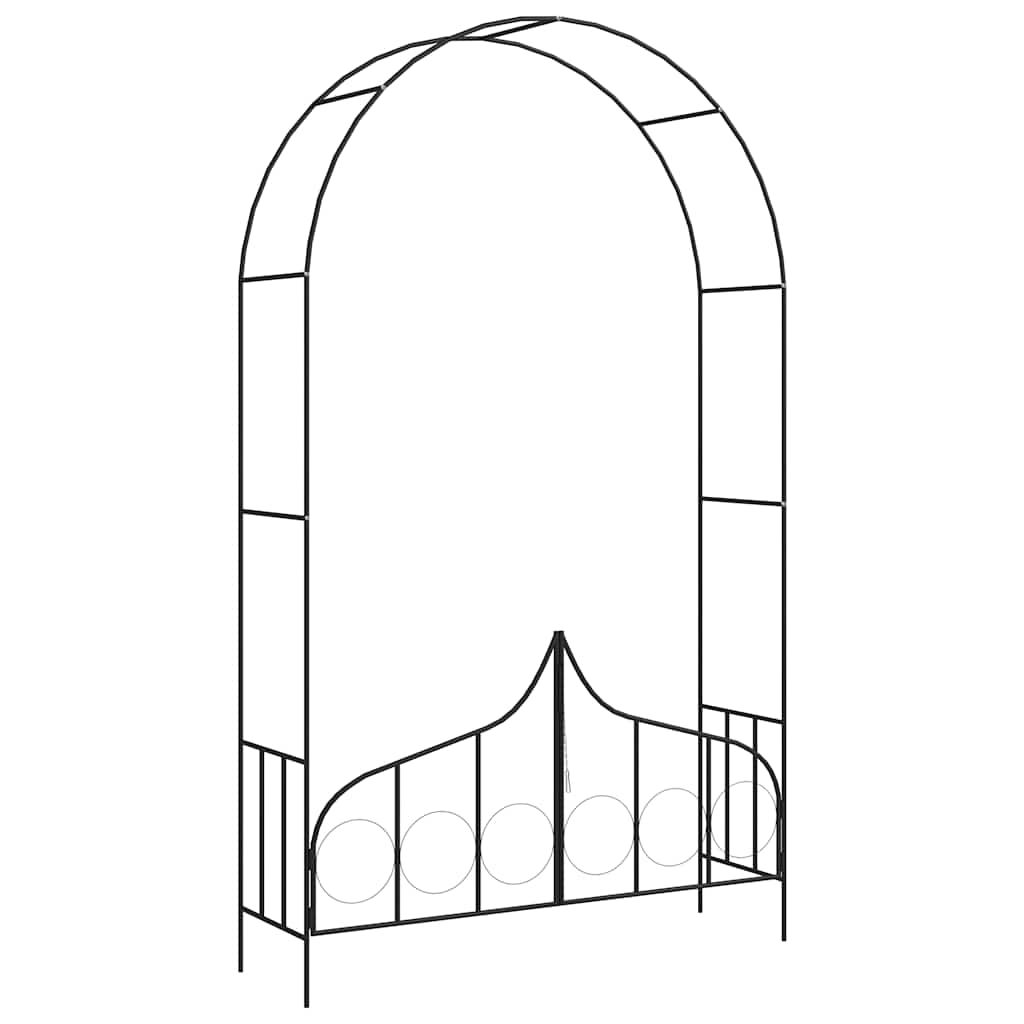 vidaXL Garden Arch | Black | Powder-coated iron | Large | Sturdy | Garden Arch 1