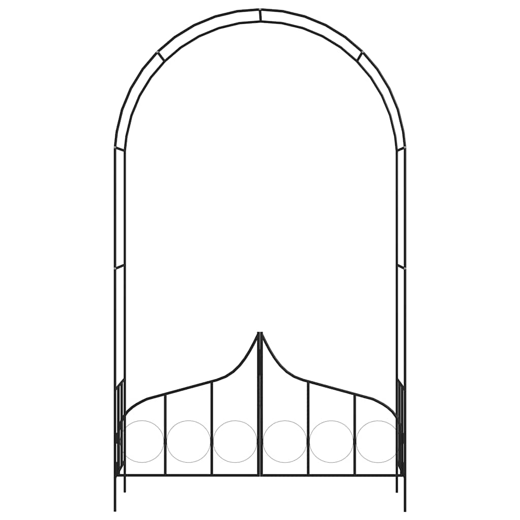 vidaXL Garden Arch | Black | Powder-coated iron | Large | Sturdy | Garden Arch 2