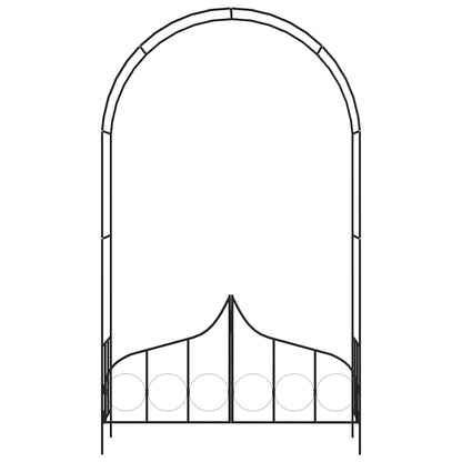 vidaXL Garden Arch | Black | Powder-coated iron | Large | Sturdy | Garden Arch 2