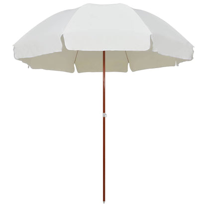 vidaXL Garden Parasol with Steel Pole 300 cm Sand 1