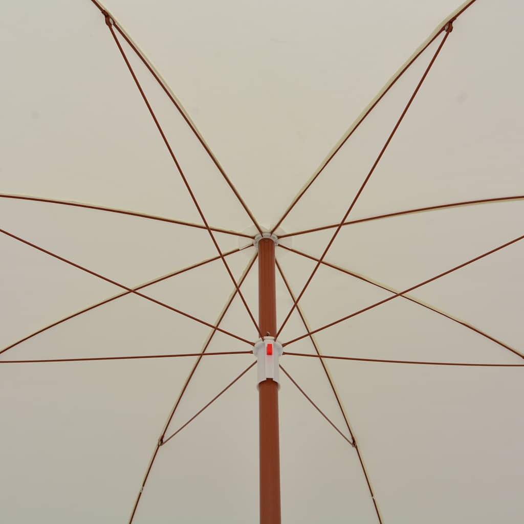 vidaXL Garden Parasol with Steel Pole 300 cm Sand 4