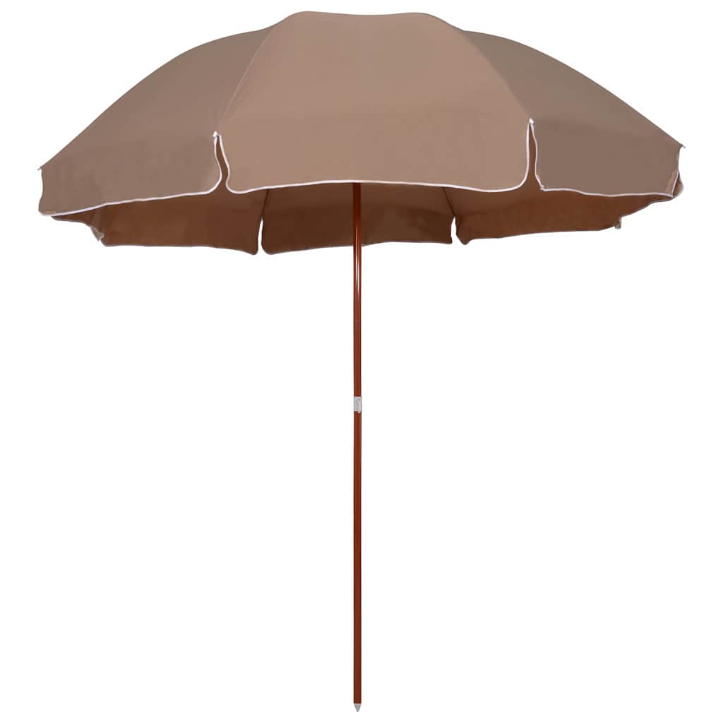vidaXL Garden Parasol with Steel Pole 300 cm Taupe 1